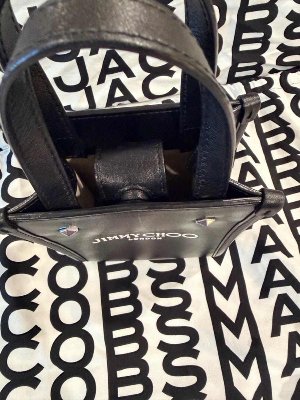 Jimmy Choo Black Leather N/S Mini Tote - Picture 4 of 7